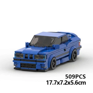 BMW M3 E36 | Blau | Building Brick Set MOC-509 Stücke Junge Spielzeugauto Modell - Bild 1 von 9