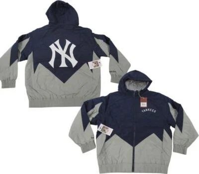 Abrigo chaqueta Mitchell & Ness de peso pesado con cremallera completa de los New York Yankees para hombre $200 Foto 1 de 4