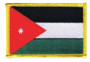 Jordanien Aufnäher Flaggen Fahnen Patch Aufbügler 8x6cm - Picture 1 of 1