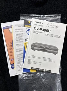 Hitachi DV- P305U DVD Player MANUAL + PAPER WORK ONLY - Picture 1 of 2