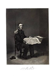 VINTAGE STEEL ENGRAVING PRINT 1863 CAPT. THOMAS FRANCIS DUPONT U.S.N. - Picture 1 of 1