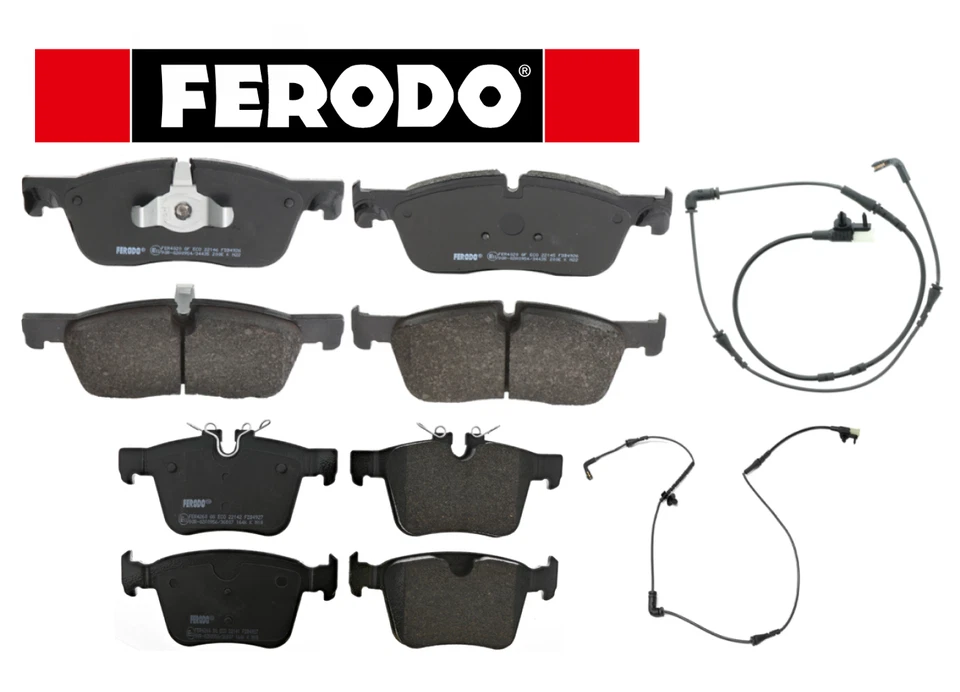 Front & Rear Brake Pad Set + Sensor OEM for Land Rover Range Rover Evoque 16-17 - Image 1 of 1