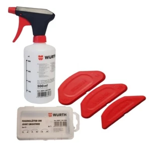 Würth Fugenglätter 3er Set Silikon Acryl Abzieher Fugenabzieher + Sprühflasche - Bild 1 von 8