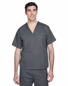 Harriton Medical Unisex Standard V Neck Scrub Top M897 - Picture 1 of 41