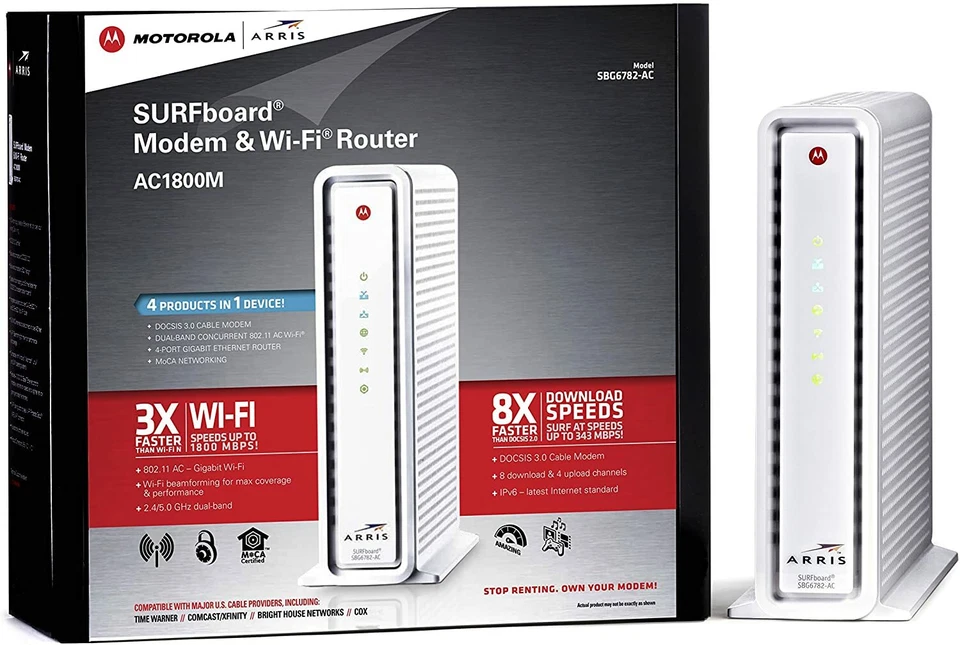 Motorola Arris SBG6782-AC - SURFboard Cable Modem & Wi-Fi Router