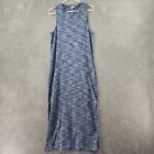 Synergy Organic Clothing Dress Womens Small Ocean Blue Maxi Sleeveless Stretch