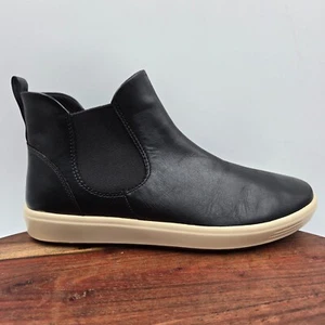 Ecco Soft 7 Chelsea Boots Women's 39 / 8 Black Comfort Sneakers Ankle Booties - Picture 1 of 11