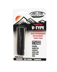 Pastillas de freno Kool-Stop Linear Pull Inserto de repuesto tipo V negras - Imagen 1 de 3