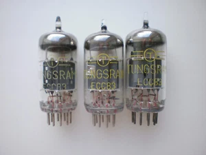 Vintage Tungsram E83CC/12AX7 Röhren gebraucht getestet 3 Stück - Bild 1 von 3