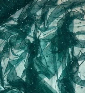 Tela de tul perla verde rollos de cuarto de grasa de 58" de ancho metro - Imagen 1 de 3