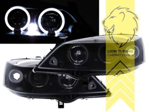 LED Angel Eyes Scheinwerfer für Opel Astra G schwarz - Bild 1 von 6