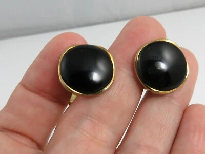 Gemelos de ónix de plata esterlina Ox and Bull Trading Co. oro lavado sobre plata. Foto 1 de 4