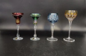 Schmuckgläser - 4 Stück - farbig - 2 Kerzenständer + 2 Trinkgläser - Bild 1 von 16