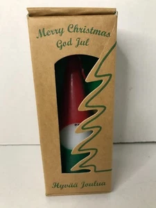 Christmas Snowman/Gnome candle Made In Finland by Sippo-Designs - Picture 1 of 9