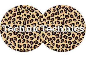Technics Logo DJ Slipmats (pair, Wildcat with White logo print) - Picture 1 of 4