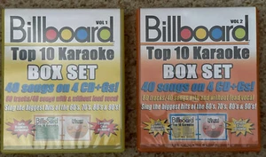 Lot Billboard Top 10 Karaoke Box Set 40 Songs On 4 CD’s + Gs Volume 1+2 80 Songs - Picture 1 of 6