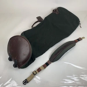 Vintage Orvis Green Canvas Leather Long Rolling Golf Carry on Bag 46 inch USA - Picture 1 of 23