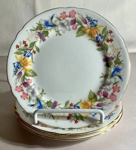 4 Shelley Spring Bouquet Gainsborough Shape 6" Bread Plates - Picture 1 of 2