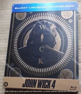 John Wick Chapter 4 Steelbook Blu-ray Rare Import Region Free NEW SEALED /w ENG - Photo 1/11