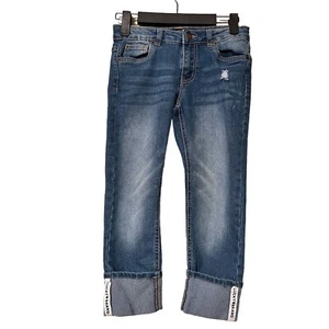 Lucky Brand Dylan Boyfriend Jean Blue Distressed 5-Pocket Casual Kids Size 8 - Picture 1 of 6