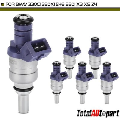 6x Inyector de combustible para BMW E46 330Ci 330i 330xi E83 X3 E53 X5 E39/E60 530i L6 3.0L Foto 1 de 4