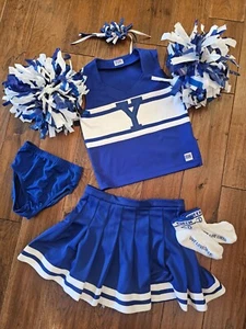 Girls Cheerleading Uniform/Costume Pom Poms, Socks, Hair Bow - Picture 1 of 14