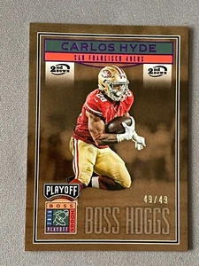 Carlos Hyde 2016 Playoff Boss Hoggs segundo down #BH-CH 49/49 San Francisco 49ers - Imagen 1 de 6