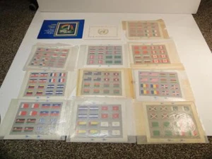 Estampillas vintage de las Naciones Unidas de la década de 1980 de la serie de banderas + estampillas - Imagen 1 de 14