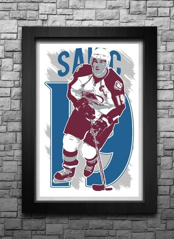 JOE SAKIC art print/poster COLORADO AVALANCHE FREE S&H! JERSEY Cover