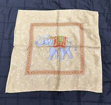 Jim Thompson 100% Silk Made in Thailand Elephant Handkerchief Scarf 18”  