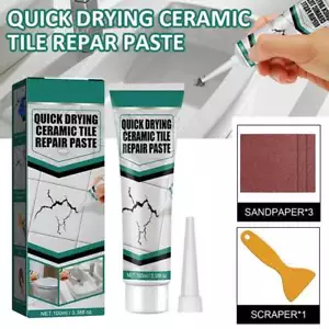 Ceramic Glue Adhesive Tile Repair Paste Kit with Free Scraper - Picture 1 of 12