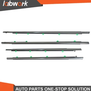 Labwork Outer Window Weatherstrip Sweep Belts For CR-V CRV 2012-2016 4Pcs Chrome - Picture 1 of 10