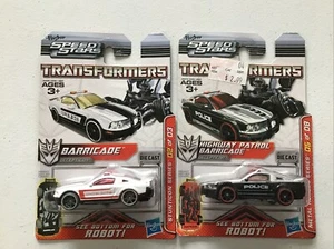 Hasbro Speed Stars Transformers Lot of 2 Barricade - Picture 1 of 6