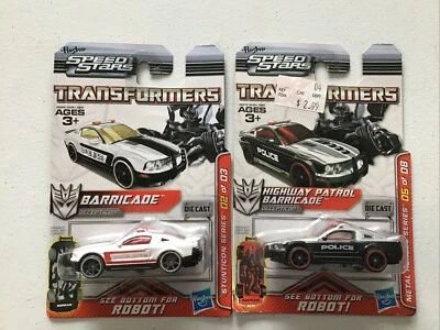 Lote de 2 Barricadas Hasbro Speed Stars Transformers - Imagem 1 de 4