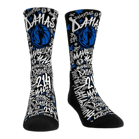 Unisex Rock Em Socks Dallas Mavericks Graffiti Crew Socks Cover