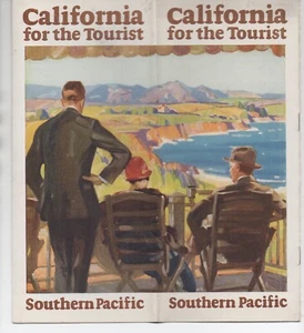 Folleto del Pacífico Sur de 1920 ""California para turistas"" cubierta de Maurice Logan - Imagen 1 de 3