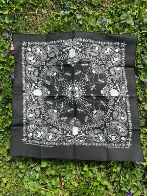 Skeletal Paisley 22x22 Bandanna - Image 1 of 4