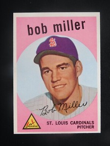 1959 Topps Baseball Card #379 Bob Miller (NM)