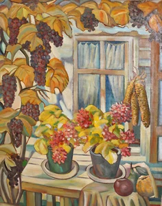 Prof. Stoyan Domuschiev (1935-2021) Oil painting still life signed - Picture 1 of 16