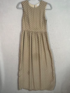 Steven Alan Damen Maxikleid gepunktet ärmellos Größe Small olivgrün - Bild 1 von 7