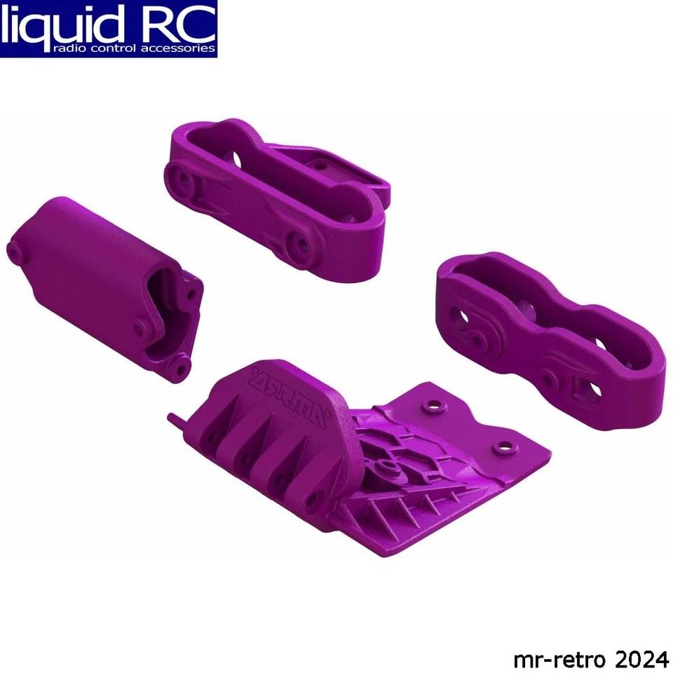 Arrma 320769 conjunto inferior de montagem para-choque e skid - Roxo - Imagem 1 de 1
