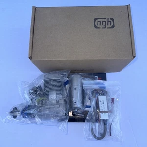 Motor de avión a control remoto de gas NGH GT 25CC con silenciador y encendido nuevo en caja montaje de haz - Imagen 1 de 5