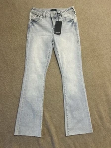 True Religion Jeans 28 Kaveri Becca Mid Rise Bootcut Super T Stitch Light Wash - Bild 1 von 12