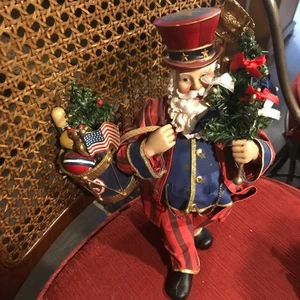 Vintage Patriotischer Weihnachtsmann Clothtique von Possible Dreams, LTD 2001 - Bild 1 von 7