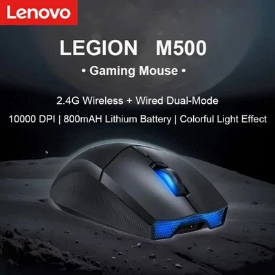 Original Lenovo Legion M500 2.4G Wireless Glare Gaming Mouse 10000DPI Universal - Image 1 of 4