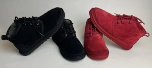 2 Pair UGG NEUMEL 3236 Red & Black Men’s CHUKKA Ankle Boot Size 9 - Bild 1 von 11