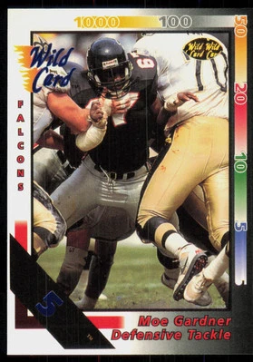 1992 Wild Card Football 5 Stripe Moe Gardner Atlanta Falcons #151 - Image 1 of 2