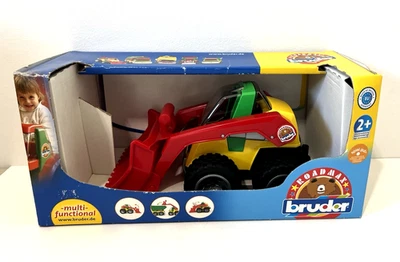 BRUDER ROADMAX STEER LOADER TRUCK 20060 RED YELLOW GREEN 2011 GERMANY GERMAN TOY - Image 1 of 4
