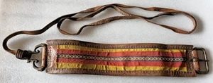 Vintage Leder Pferdegürtel seltenes Design alter Gürtel Unikat Sammlerstück Pferdegürtel - Bild 1 von 10