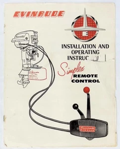 Vintage Evinrude Simplex Instruction & Operating Instruction Manual - Imagen 1 de 6